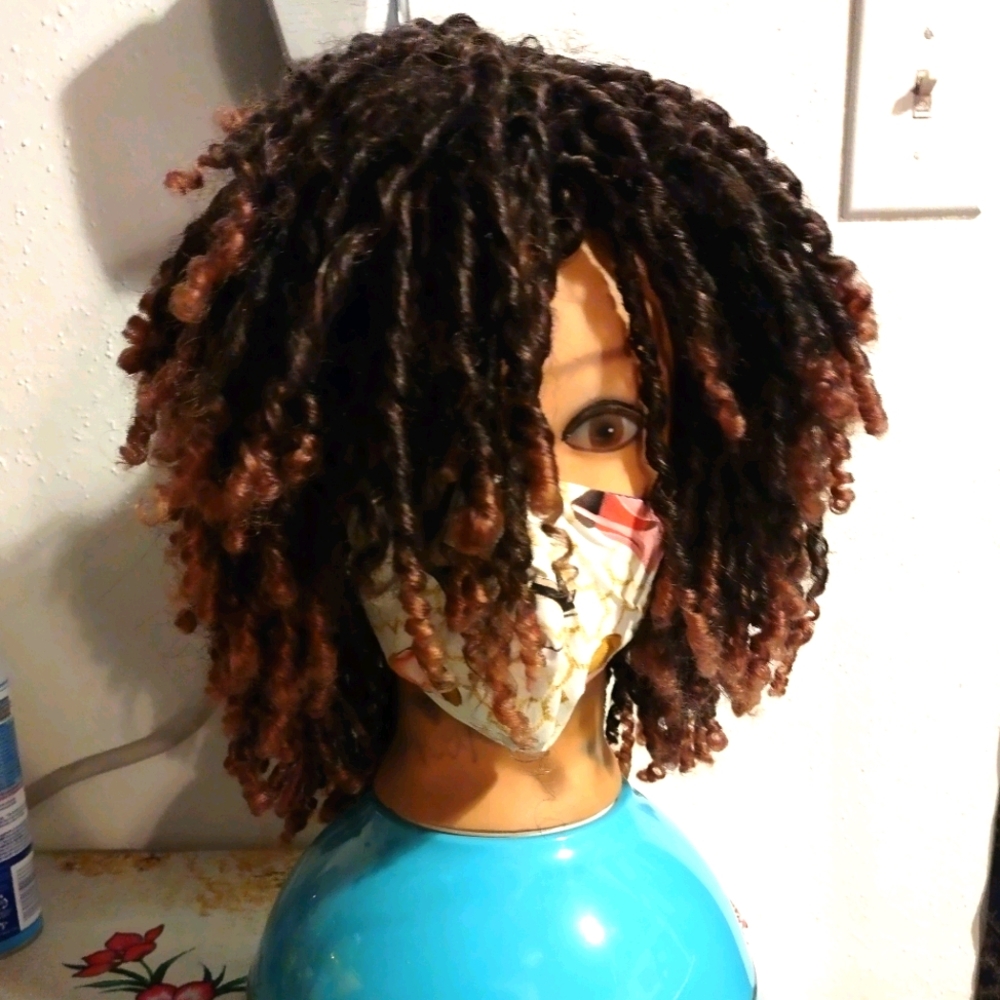 Brown dreaded curls Wig